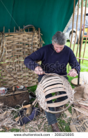 Basket weaver at Lowther