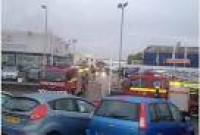 car supermarket fire in