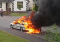The burning Renault shocked