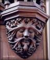Many examples of the Green man ...
