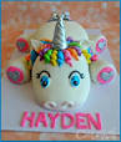 Rainbow Unicorn Birthday Cake