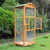 Large Bird Wooden Cage House ...