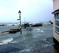 Emsworth Quay flooded at high
