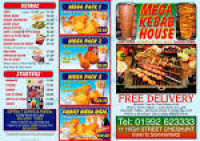 Mega Kebab House Takeaway Menu ...