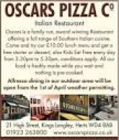 Oscars Pizza, Kings Langley - Restaurant Reviews, Phone Number ...