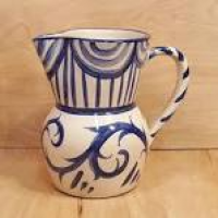 DORCHESTER POTTERY FIDDLEHEAD Scroll PITCHER ~ SIGNED C.A.H. ...