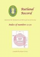 Rutland Record Index 11-20 by