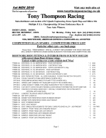 Price List - Tony Thompson