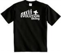Evolution OF Skiing t shirt Ski Snow evolve tshirt Free UK P&P