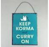 Keep Korma Metal Hanging Sign