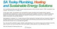 S A Tooley - Plumbing, Heating & Sustainable Energy Solutions