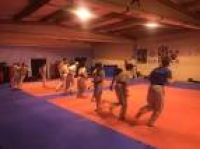 Kickboxers in action
