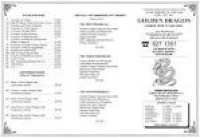 Menu for Golden Dragon Chinese takeaway in Bulwell, Nottingham