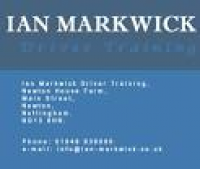Ian Markwick - Driver Training