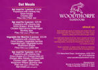 Woodthorpe Tandoori; Indian takeaway menu, phone number, opening hrs