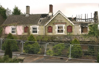 Fire-damaged and burgled pub