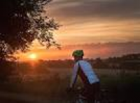 Cycling at sunrise in Suffolk ...
