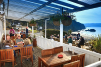 The beer garden at the Ship