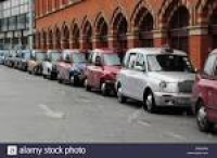 Line of taxis on the taxi rank ...