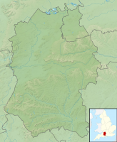 Map of Wiltshire showing the